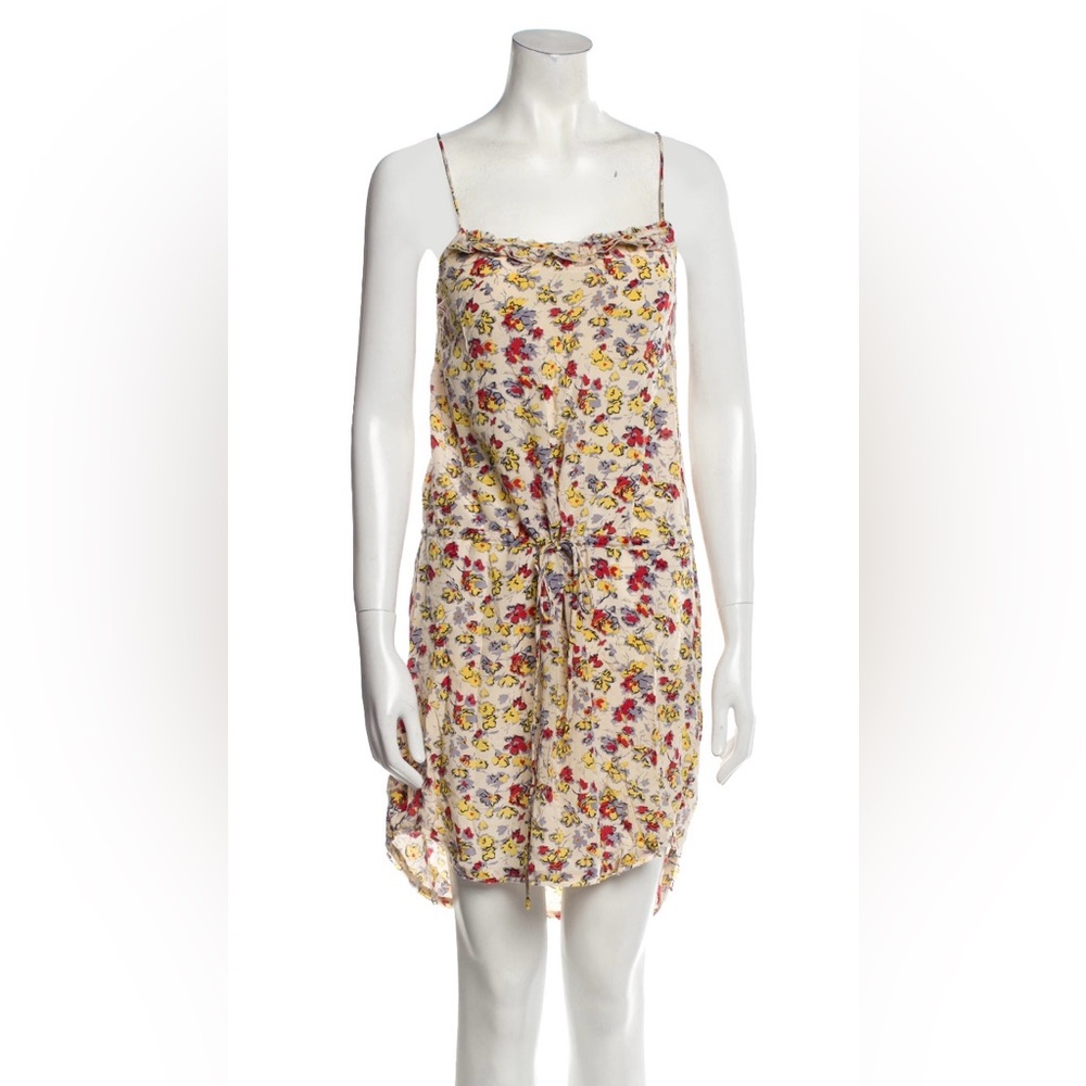 Zadig & Voltaire Floral Mini Dress - Cream and Red